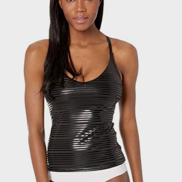 Nike Women's 6:1 Shine Stripe Cross-Back Tankini NWT I Size Sm - Picture 1 of 5